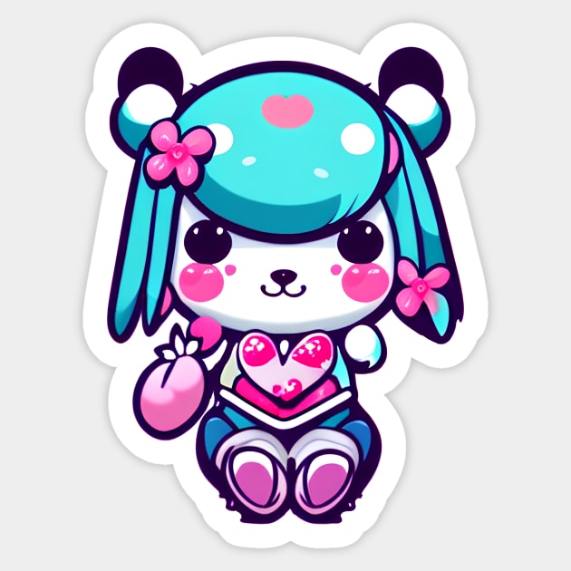 A CUTE KAWAI Panda illustration Sticker by mmamma030